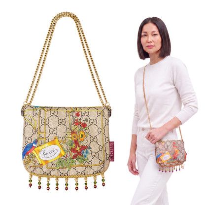 Gucci GG Lattice Floral Scarf | Gucci Crossbody Bag exclusively at Vintage Luxe Up