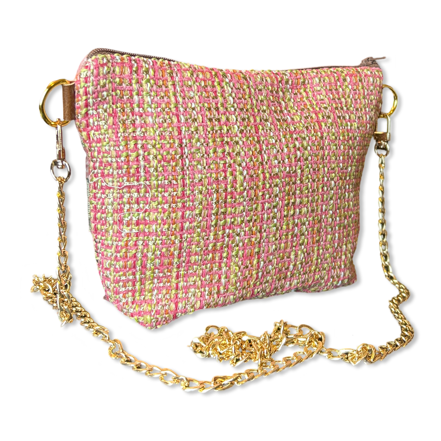GG Arabesque Pink Vintage Silk Scarf Crossbody Bag
