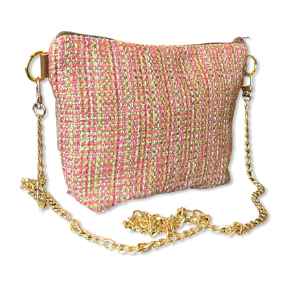GG Arabesque Pink Vintage Silk Scarf Crossbody Bag