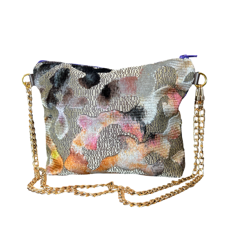 Farfalle Blue Vintage Scarf Crossbody Bag