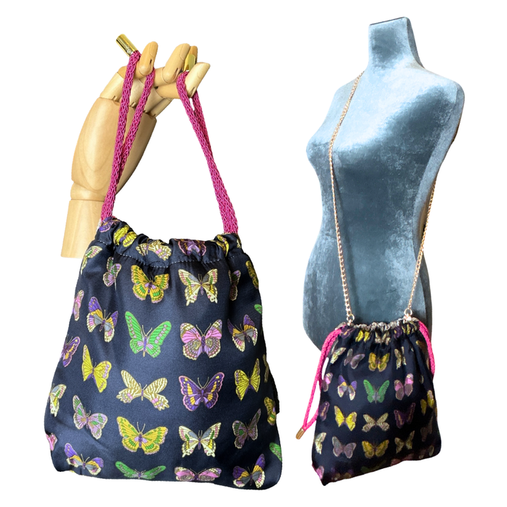 Gucci Butterfly Farfalle Blue Scarf Gucci Crossbody Bag at Vintage Luxe Up