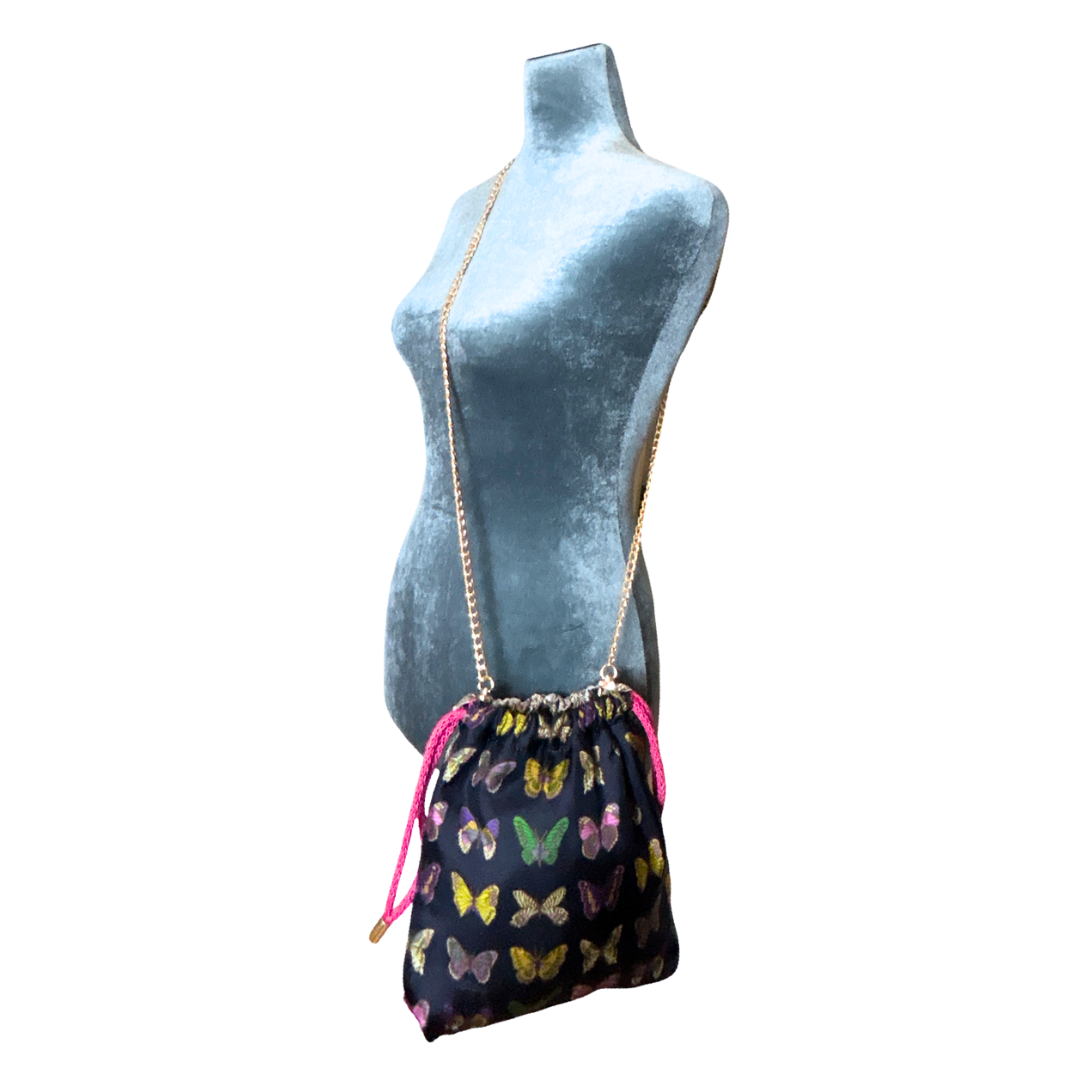 Gucci Butterfly Farfalle Blue Scarf Gucci Crossbody Bag at Vintage Luxe Up
