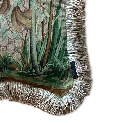 GG Tree of Life Tian Chinoiserie Vintage Silk Scarf Pillows