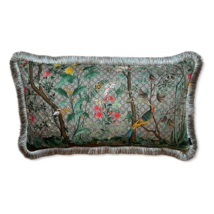 Gucci GG Logo Tree of Life Tian Chinoiserie Scarf Pillow at Vintage Luxe Up