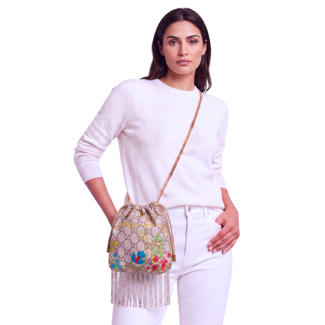 Gucci GG Floral Lattice | Gucci Crossbody Bag at Vintage Luxe Up