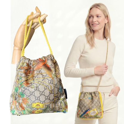 GUCCI GG FLORAL TRELLIS CROSSBODY BAG