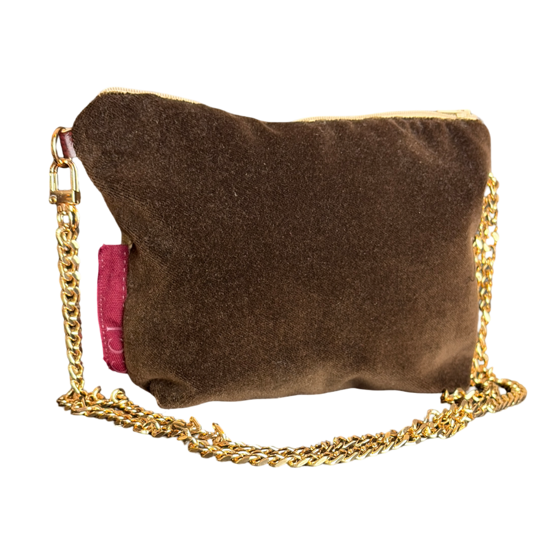 GG Metallic Vintage Scarf Crossbody Bag with Fringe