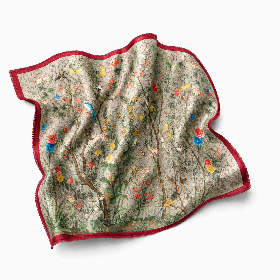 gucci GG tree of life scarf