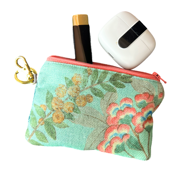 Gucci Chinoiserie Green Scarf | Gucci Keychain Bag exclusively at Vintage Luxe Up