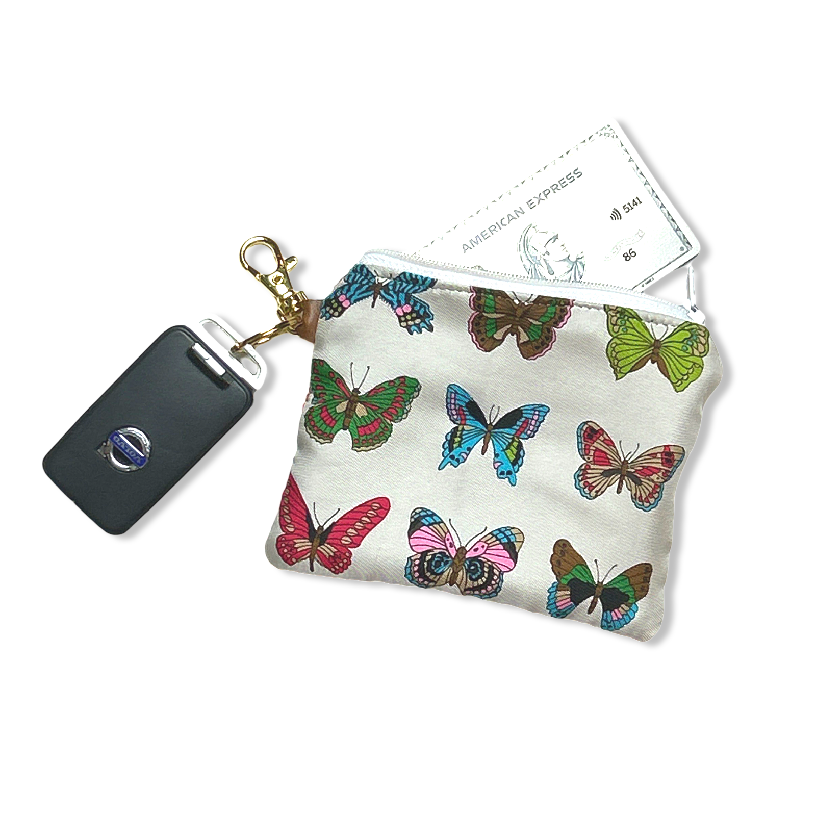 Gucci Butterfly Scarf | Gucci Keychain Bag exclusively at Vintage Luxe Up