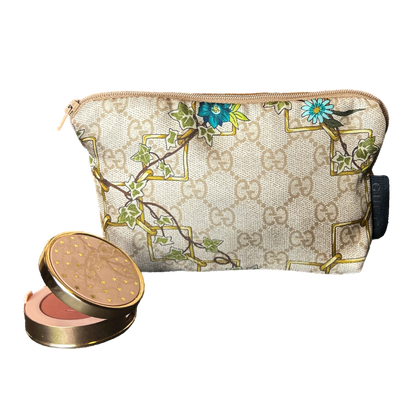 Gucci Floral Trellis Silk Beauty Bag | Vintage Luxe Up