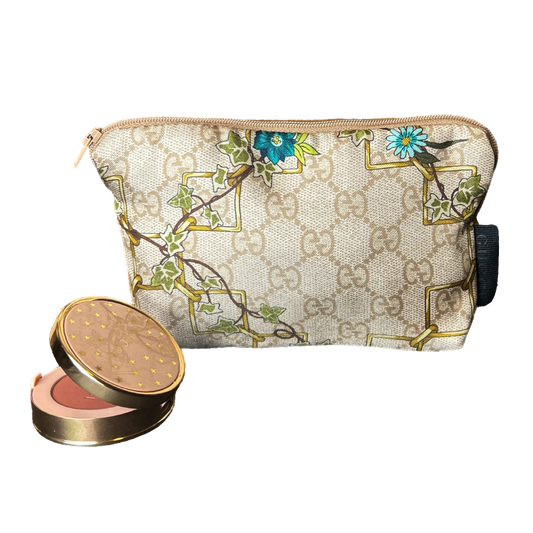 Gucci Floral Trellis Silk Beauty Bag | Vintage Luxe Up