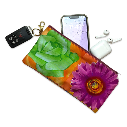 Vintage Gucci keychain bag Flower Pop Vintage Silk Scarf Coffee Run Keychain Bag XL at Vintage Luxe Up