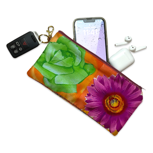Vintage Gucci keychain bag Flower Pop Vintage Silk Scarf Coffee Run Keychain Bag XL at Vintage Luxe Up