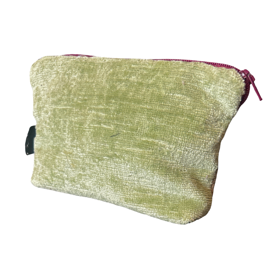 GG Blooms Pink Vintage Silk Scarf Beauty Bag