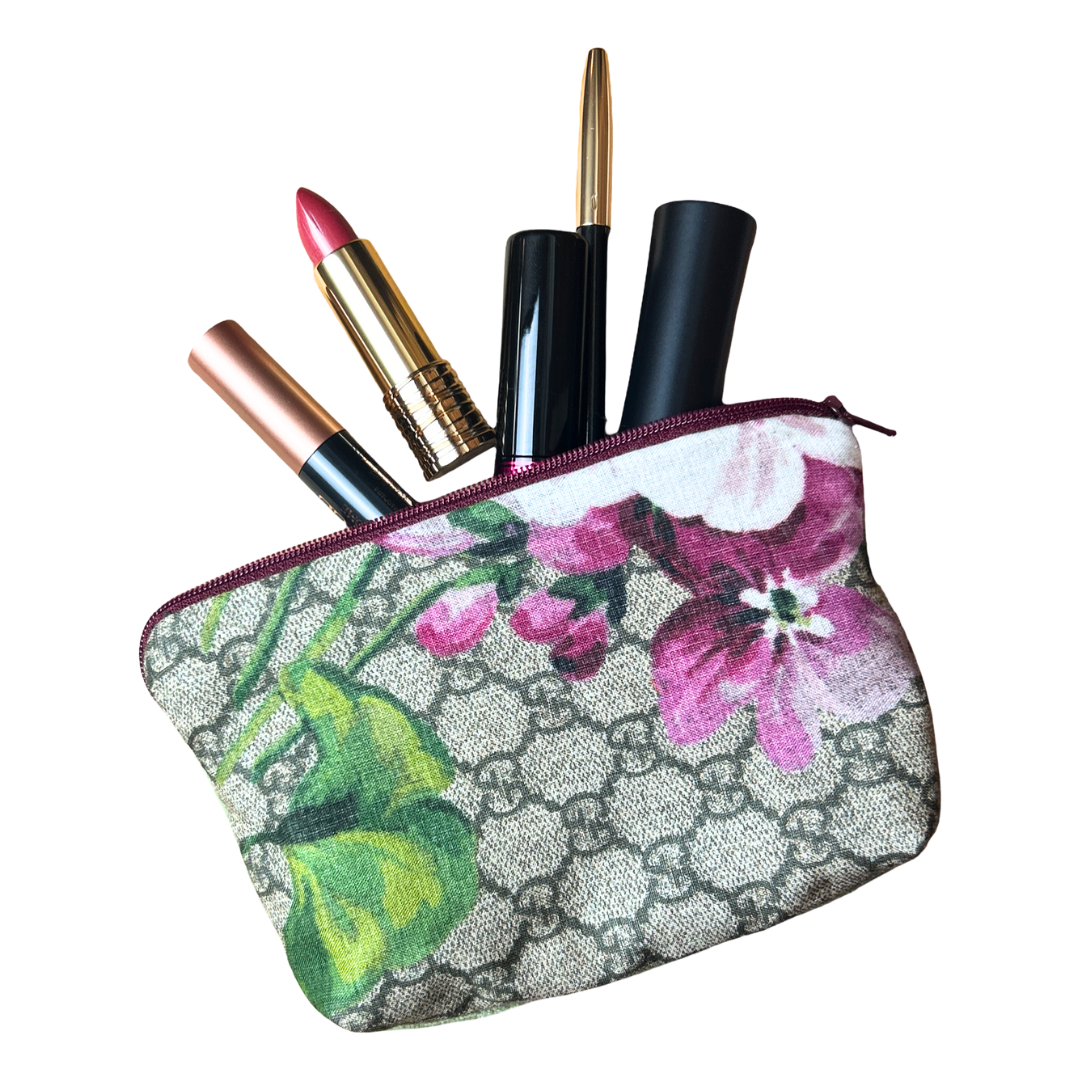 Gucci GG Blooms Logo Scarf Beauty Bag at Vintage Luxe Up
