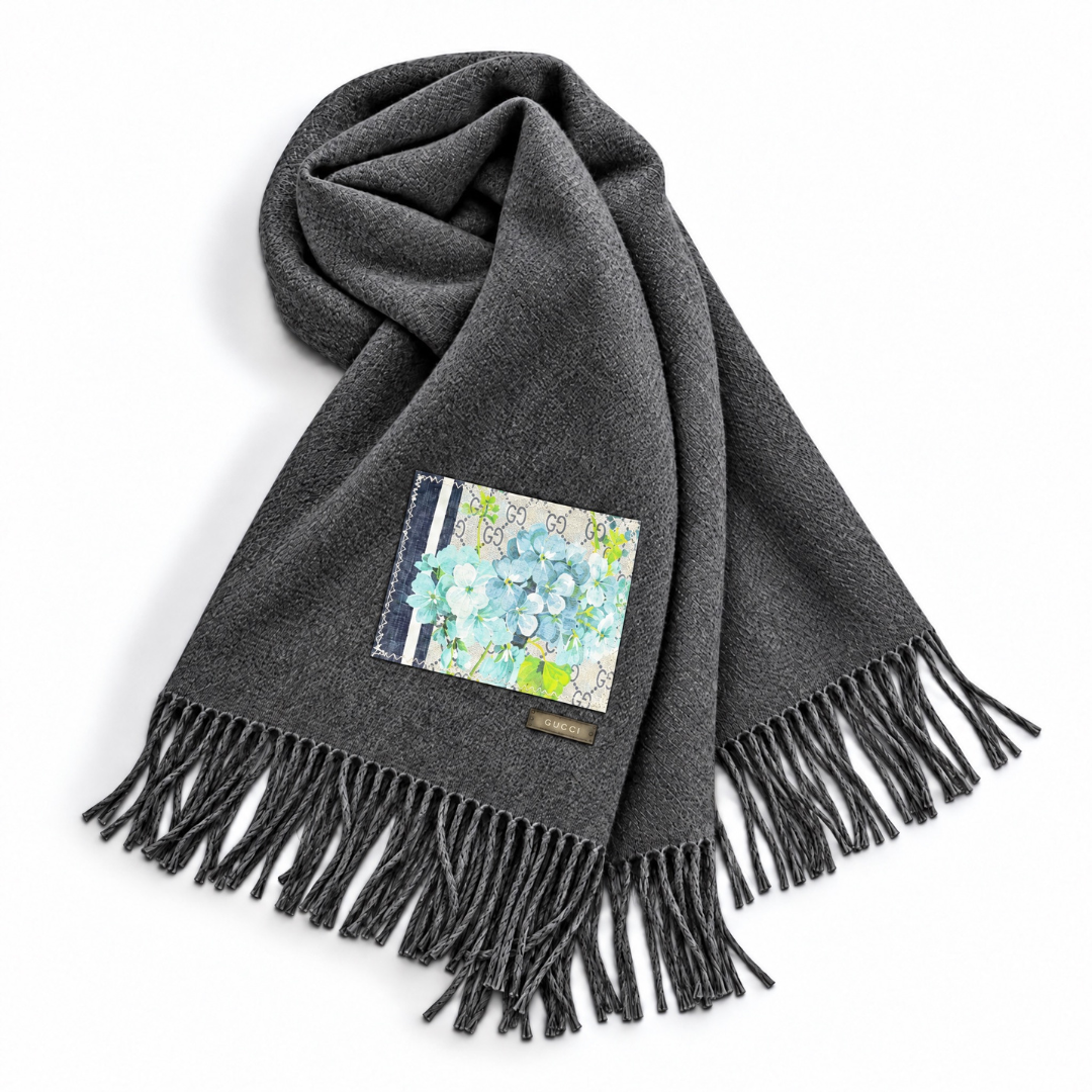 Gucci GG Blooms Silk Scarf & Cashmere Scarf at Vintage Luxe Up