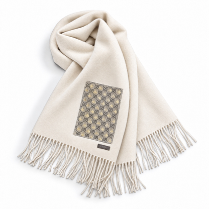 gucci gg bumblebee cashmere scarf