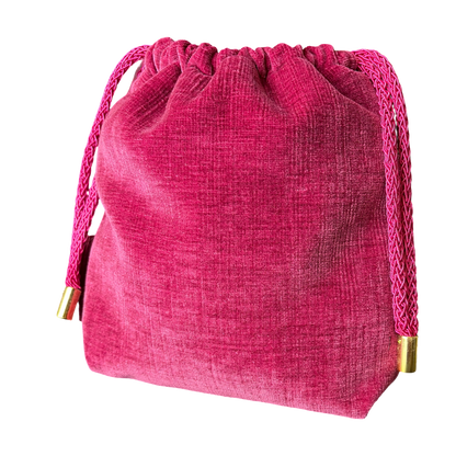 GG Floral Lattice Pink Vintage Scarf Drawstring Crossbody Bag