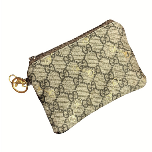 Gucci GG Logo Horsebit Silk Keychain Bag
