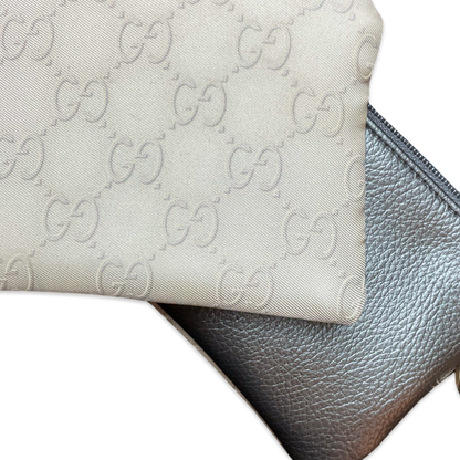 Gucci Vintage Silk Scarf Coffee Run Keychain Bag Gucci Wristlet Keychain