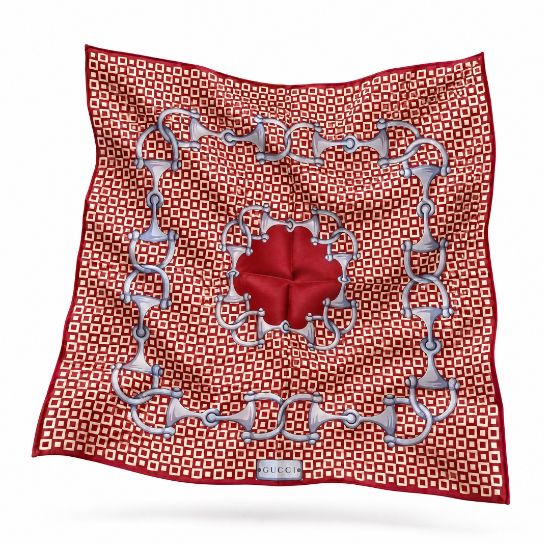 Gucci Horsebit Silk Scarf