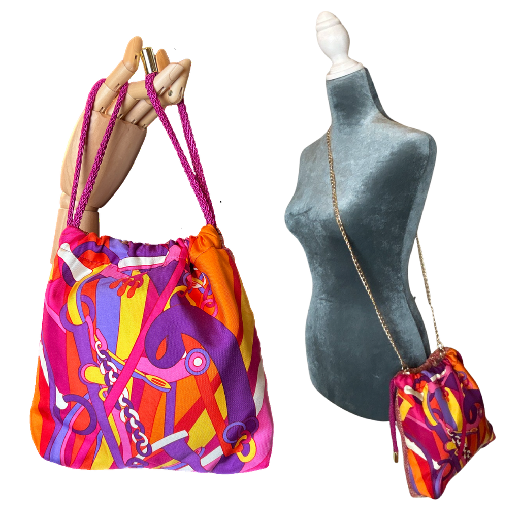 Source Unknown Retro Women Backpack with Red and Multicolor Design Source Unknown | Bags | Red Retro Pocketbook With Snap Side  main image 2