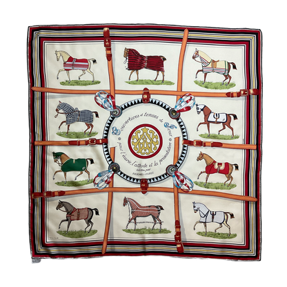 Hermes Couvertures et Tenues du Jour Ivory Scarf | Hermes Crossbody Bag