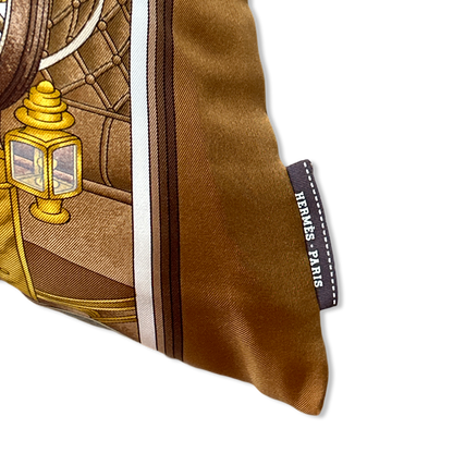Automobile Vintage Silk Scarf Lumbar Pillow 35"