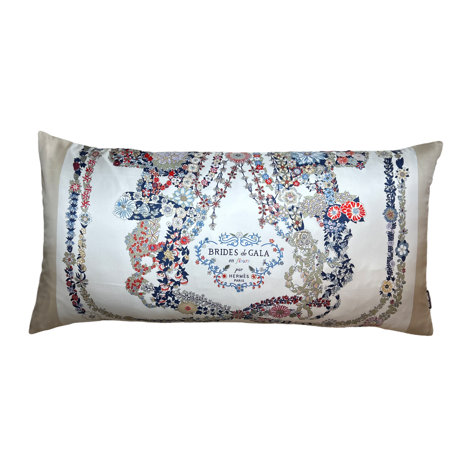 Hermes Brides de Gala en Fleurs Scarf pillow at Vintage Luxe Up
