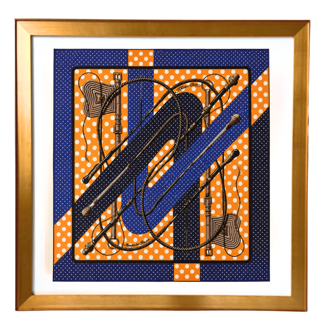 Hermes Clic Clac a Pois Scarf | Framed Hermes Scarf