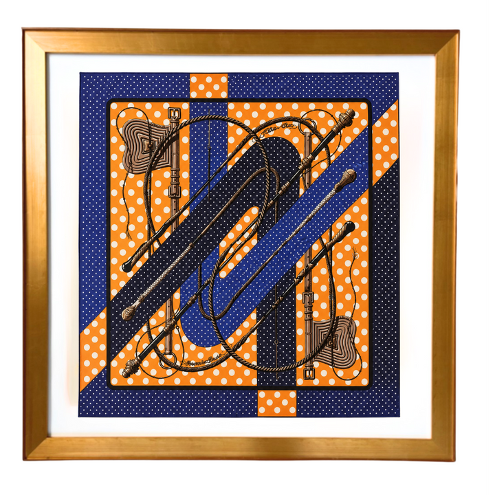 Hermes Clic Clac a Pois Scarf | Framed Hermes Scarf
