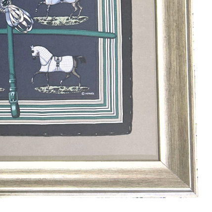 Couvertures et Tenues du Jour Framed Vintage Silk Scarf 24"