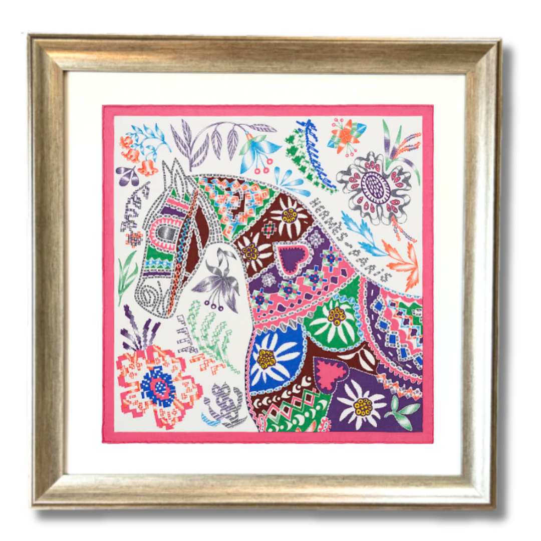 Hermes En Attendant Ulysse Scarf | Framed Hermes Scarf exclusively at Vintage Luxe Up