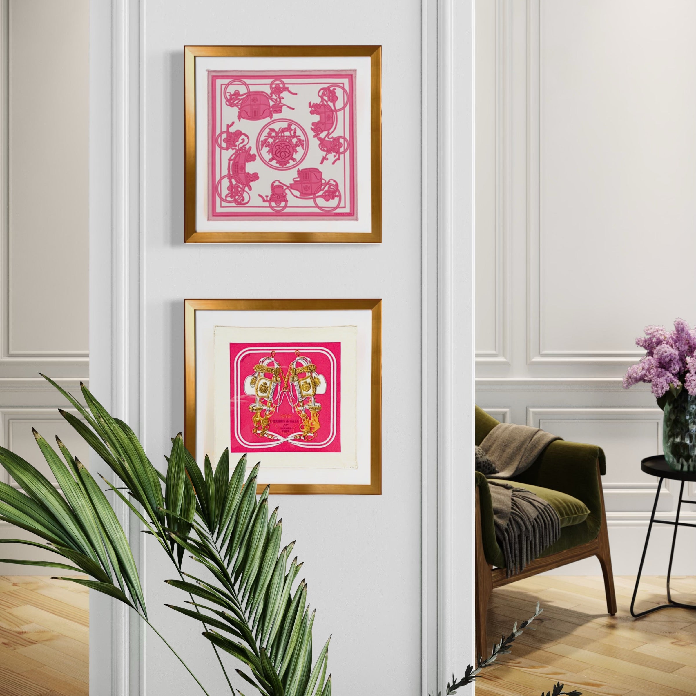 HERMES Brides de Gala Hermes Framed Scarf – Vintage Luxe Up