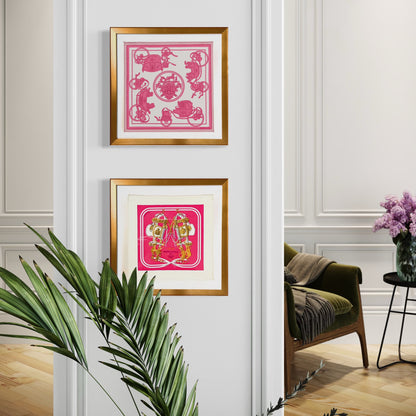 HERMES Ex Libris Scarf | Hermes Framed Scarf at Vintage Luxe Up