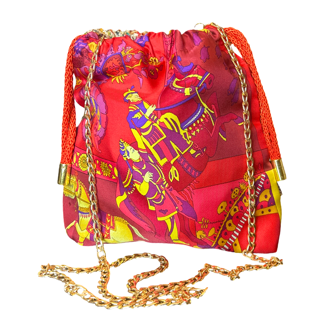 HERMES Fantaisies Indiennes Scarf | Hermes Crossbody Bag at Vintage Luxe Up