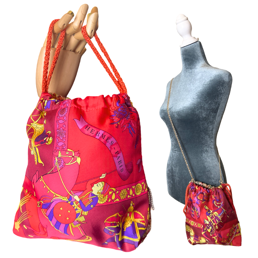 HERMES Fantaisies Indiennes Scarf | Hermes Crossbody Bag at Vintage Luxe Up