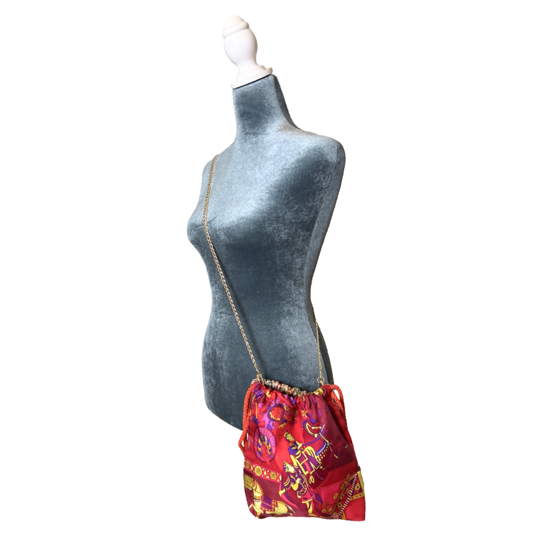 HERMES Fantaisies Indiennes Scarf | Hermes Crossbody Bag at Vintage Luxe Up