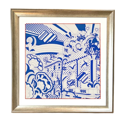 Hermes Faubourg Rainbow | Hermes Framed Scarf at Vintage Luxe Up