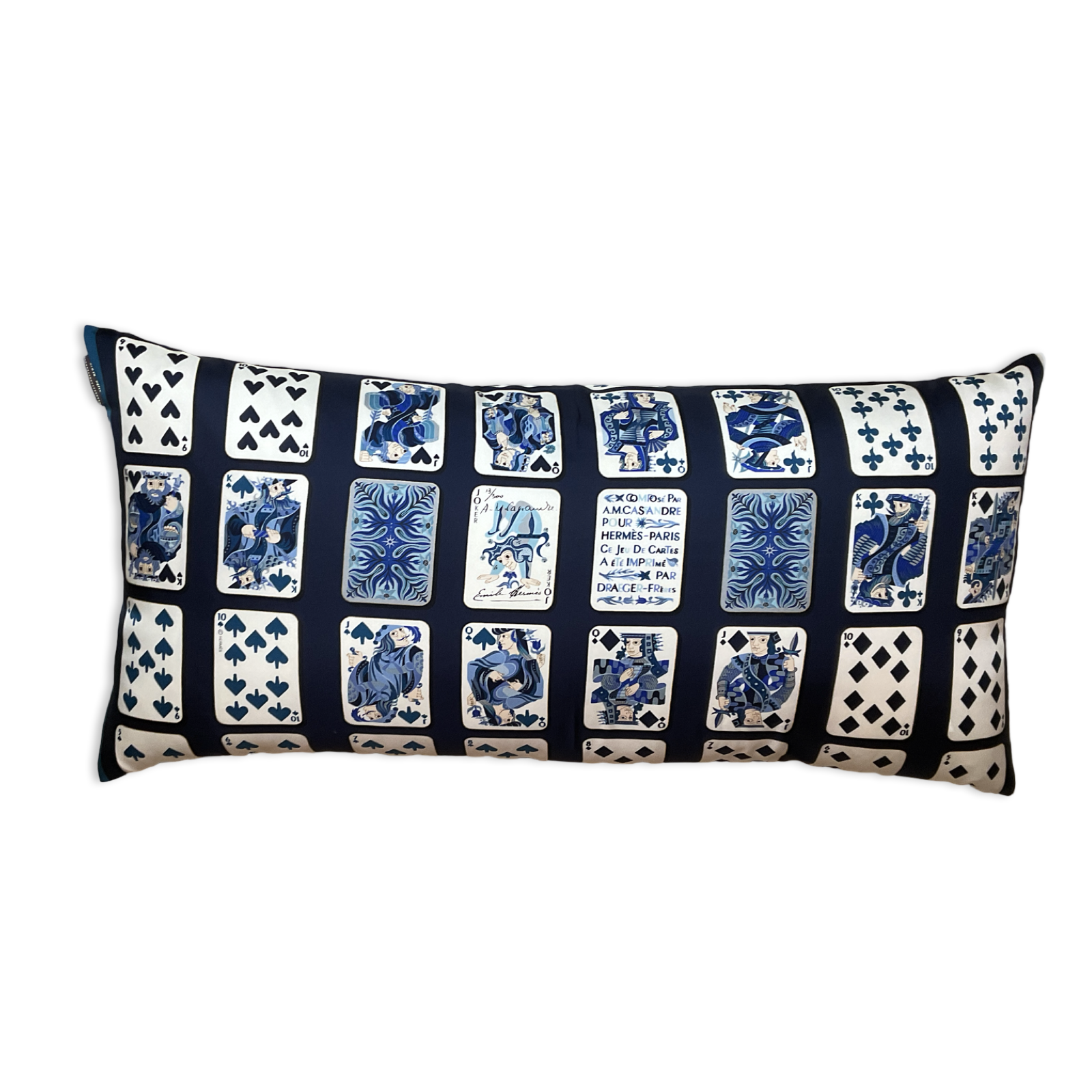 Hermes Jeu des Cartes Scarf | Hermes Pillow exclusively at Vintage Luxe Up