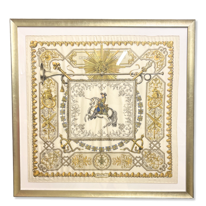 Hermes Louis XIV Scarf | Framed Hermes Scarf at Vintage Luxe Up