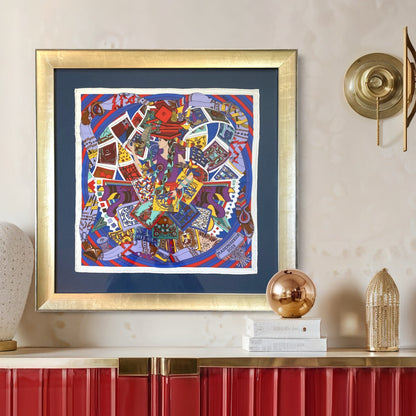 hermes madame soie scarf | Framed Hermes Scarf at Vintage Luxe Up