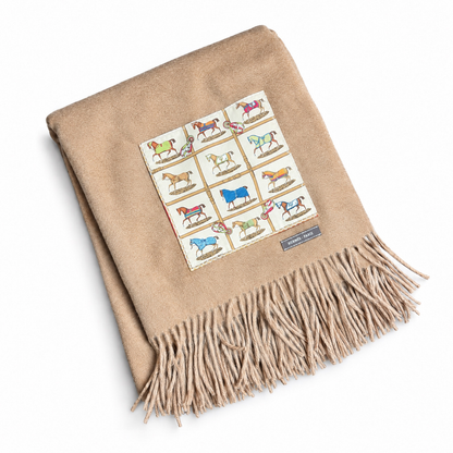 Hermès Petits Chevaux Silk & Cashmere Throw | Vintage Luxe Up