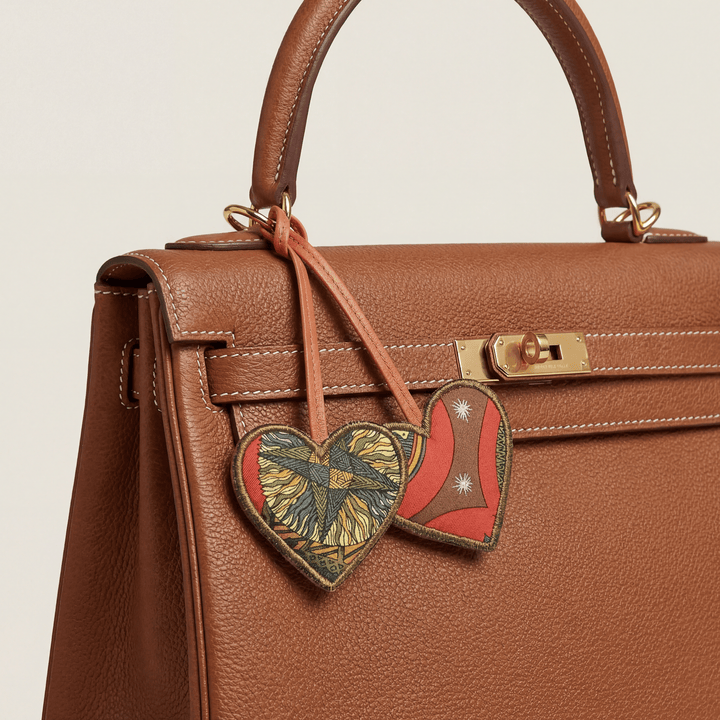 Hermes Roy Soleil scarf handbag charm at  vintage luxe up