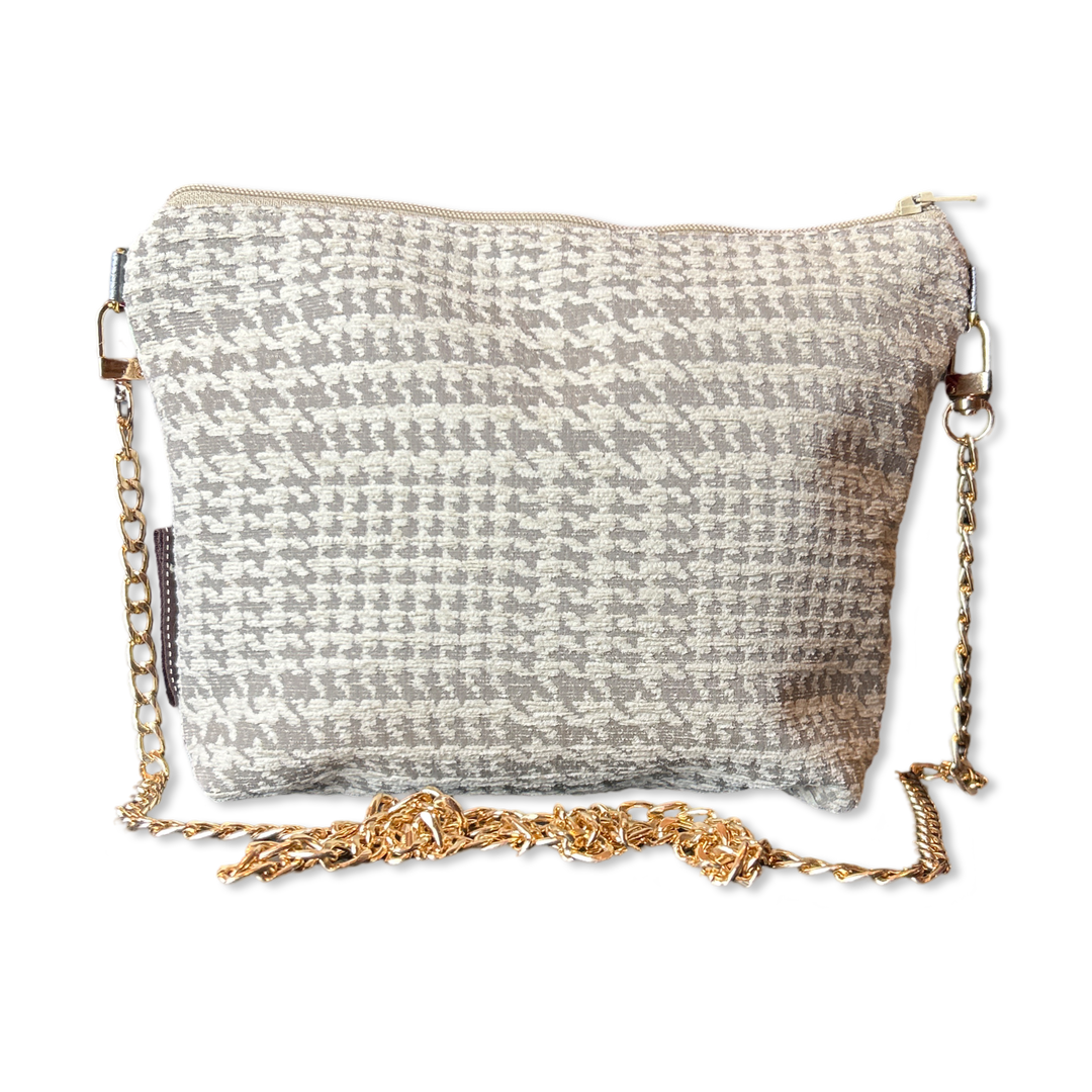 Rubans du Cheval Beige Vintage Silk Scarf Crossbody Bag