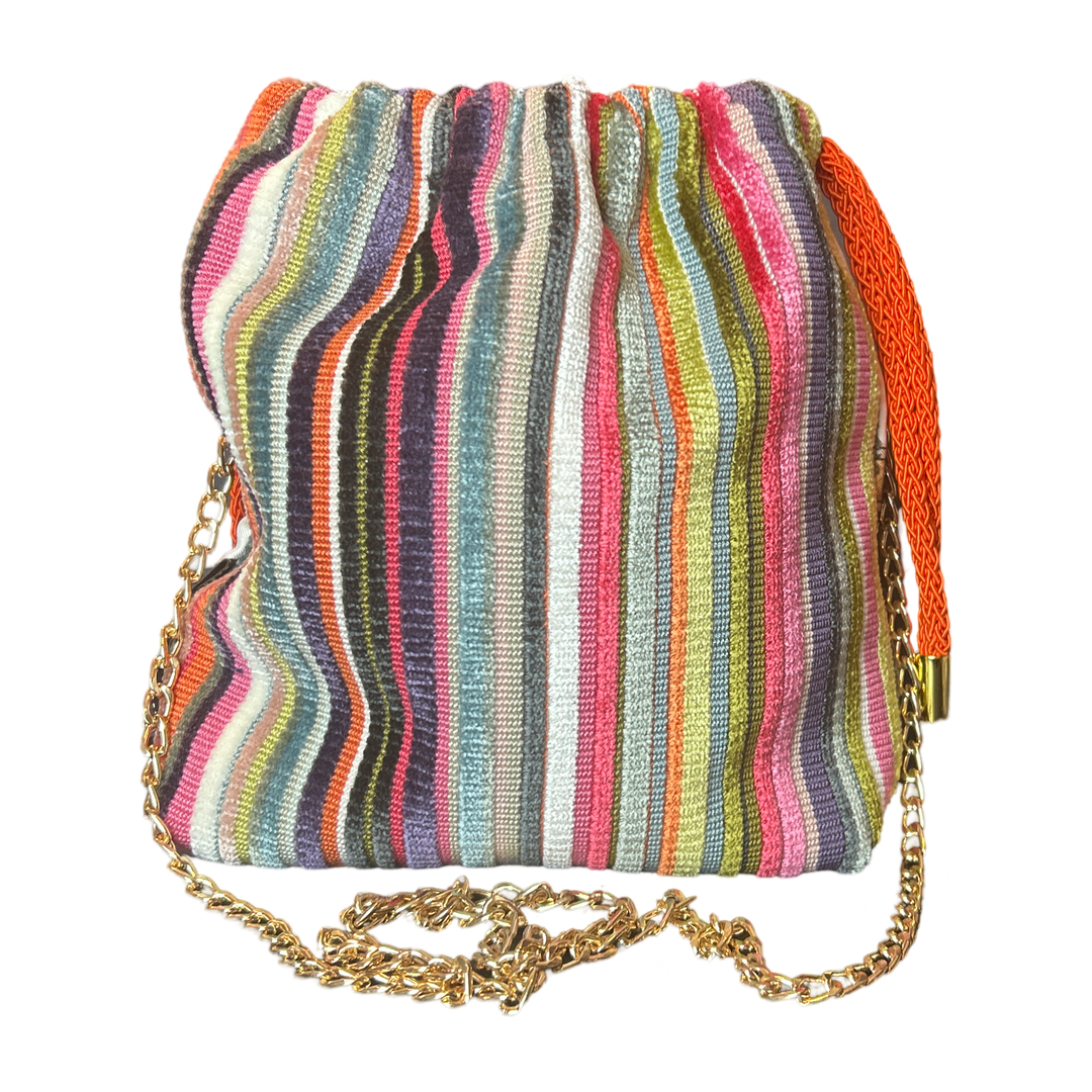 Rubans du Cheval Blanc Vintage Scarf Drawstring Crossbody Bag