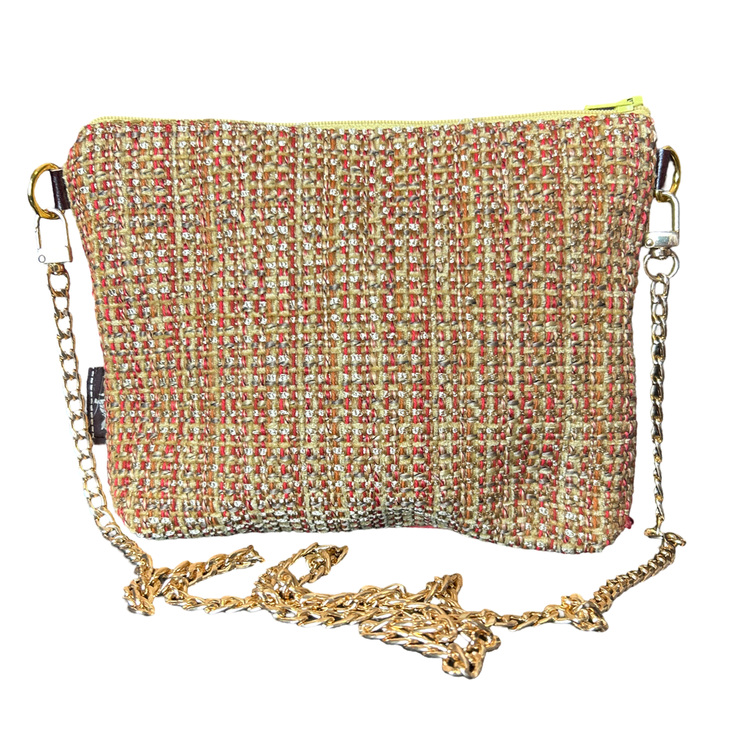 Rubans du Cheval Venetian Red Vintage Silk Scarf Crossbody Bag