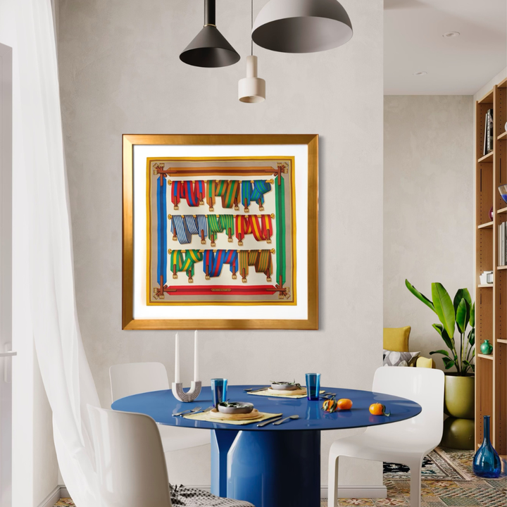 Hermes Sangles Forever Scarf | Framed Hermes Scarf exclusively at Vintage Luxe Up