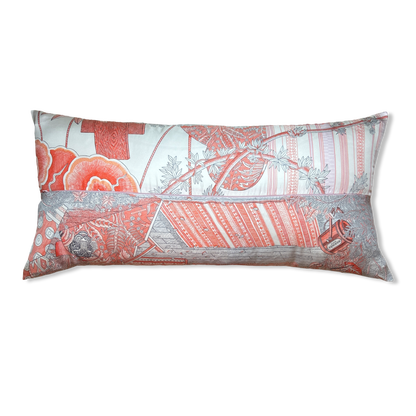 Acte III, Scene I, La Clairiere Vintage Silk Scarf Lumbar Pillow 35"